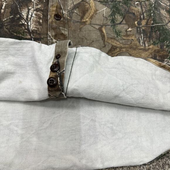 Vintage 90’s Cabela’s Hunting Denim Twill Button Down Shacket Shirt Men’s Large - Picture 6 of 12